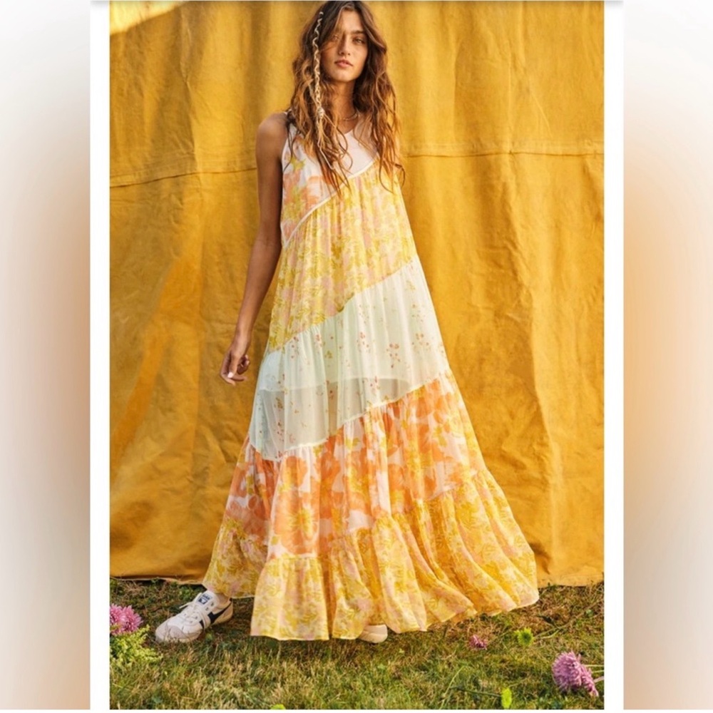 Free People Luna Grace Floral Maxi Dress New with Tags